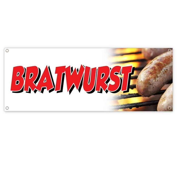 Bratwurst 13 oz Vinyl Banner With Metal Grommets