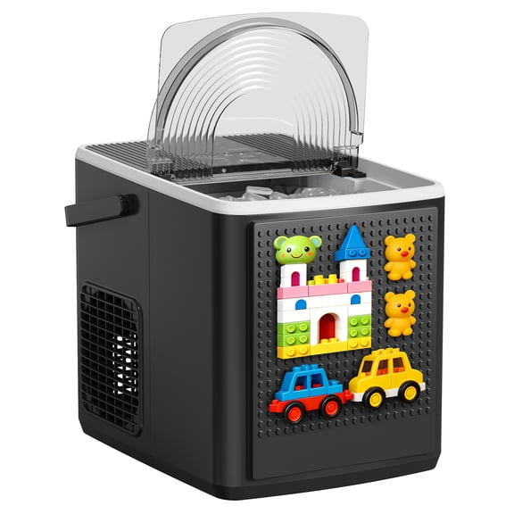 Northair Countertop Ice Maker with Creative Building Block Display Panel, 26 lbs Daily Ice Production, Portable Compact Ice Machine