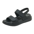 thumbnail image 7 of Womens Sandals Comfortable Footbed Arch Support Walking Shoes 2026 Summer Trendy Slingback Platform Flat Shoes Black Size 6, 7 of 7