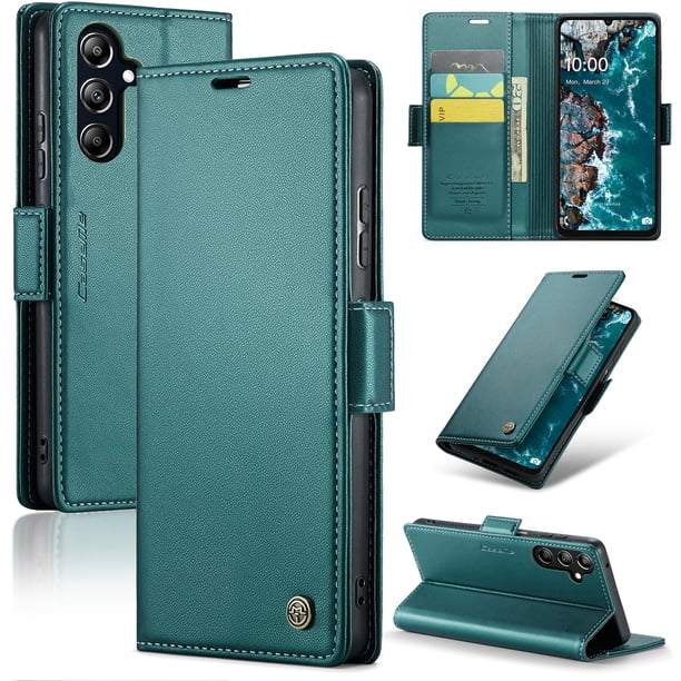 CaseMe Funda de Cuero para Samsung Galaxy A16 5G con Bloqueo RFID, para Samsung Galaxy A16 5G Funda para Mujer Hombre Tarjetero Cierre Magnético Funda Tipo Folio para Samsung Galaxy A16 5G
