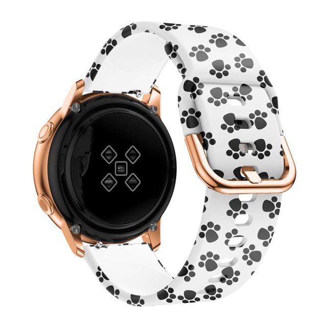 ALMNVO (Single pack 3pack) 20mm Compatible with Galaxy Watch 5 4 40/44mm Watch 5 Pro 45mm Samsung Galaxy Watch 4 Classic 42/46mm Galaxy Watch Active 2/3 Flower Silicone Pattern Replacement Strap