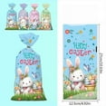 thumbnail image 3 of Beautynvta 50 Pcs Easter Treat Bags, Happy Easter Gift Bags, Colorful Easters Bunny and Eggs Patterns, Plastic Candy Favor Bags with Twist Ties for Easte Party Favors Supplies, 3 of 8