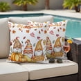 thumbnail image 4 of Thanksgiving Fall Outdoor Waterproof Pillow Covers, Country Gnomes Pumpkin Maple Leaves Decorative Square Throw Pillowcase Sofa Cushion Sham for Patio/Couch/Chair, 26"x26" 2 Pack, 4 of 8
