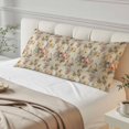thumbnail image 4 of White Pink Beige Peony Body Pillow Cover 20 x 54 Inch Decorative Pillow Cover Farmhouse Vintage Floral Botanical Lumbar Pillowcase Seasonal Rectangle Cushion Case for Couch Sofa Bed Living Room, 4 of 9