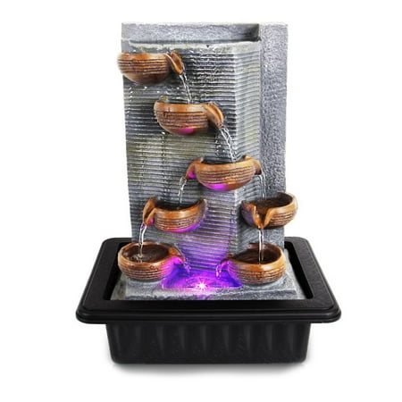 Cross Desk Fountain - Serene Life Water Fountain - Relaxing Tabletop Water Feature Decoration