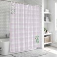 thumbnail image 6 of Eucalyptus Leaves Shower Curtain, Waterproof Shower Curtains for Bathroom, Pink Plaid Summer Botanical Washable Fabric Bathtub Curtain Set Bath Decor with 12 Hooks Long 72"x84", 6 of 8