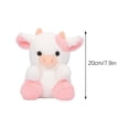 thumbnail image 2 of Strawberry Cow Plush Doll - Cute Stuffed Animal Toy, Soft Cuddly Cow Plushie, Durable Family Stuffed Toy, Perfect Holiday Birthday Gift for Easter Decor Cuddle Play, 7.9in, Pink, 2 of 8