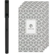 NEO SMARTPEN M1+ Wireless Digital Pen with Neo Notes and PaperTube Companion App (Black) Bundle with 5-Pack of N Memo Notebooks (50 Ruled Pages) - Compatible with Android, iOS, and Windows