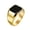Gold, variant on Mens Stainless Steel Square Gemstone Signet Ring Setting with Black Onyx Classic Wedding Band Rings Gift Gold Size 13