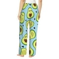 thumbnail image 3 of Disketp Avocado And Hearts Print Women'S Comfy Pajama Pants Casual Drawstring Palazzo Lounge Wide Leg Pants, 3 of 9
