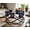 Black/Black, variant on Seraphic Round Candle Holder Table Centerpiece, Black, 6 Clear Cups