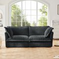 thumbnail image 2 of Newest Modern 2-Seat Sofa Couches for Living Room,2 Seater Sofa,Corduroy Deep Seat Sofa, Upholstered Cushion&Detachable Cover,Comfy Sofa Couch for Small Space,Apartment,Gray Corduroy, 2 of 20