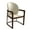 Cream, variant on LeisureMod Solid Wood Frame Dining Chair Modern Breathable Accent Arm Chair Upholstered in Leather with Gold Accents for Kitchen and Dining Room in Svelta Series in Toupe