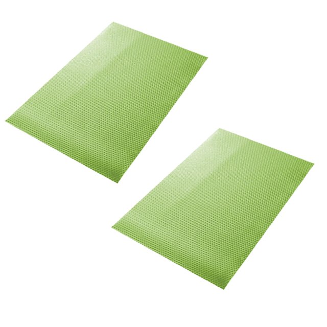 Oleegame 2PC Placemat Refrigerator Mat Multifunction Fridge Mats Refrigerator Liners Drawer Table Plac Green