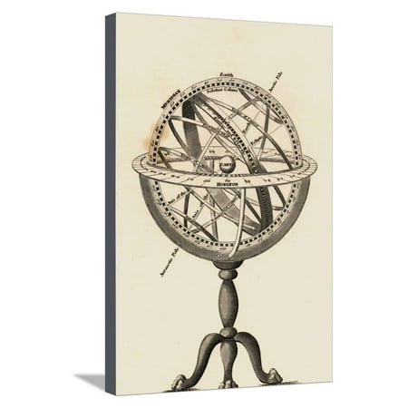 - 18th Century Armillary Sphere Stretched Canvas Print Wall Art By Detlev Van Ravenswaay