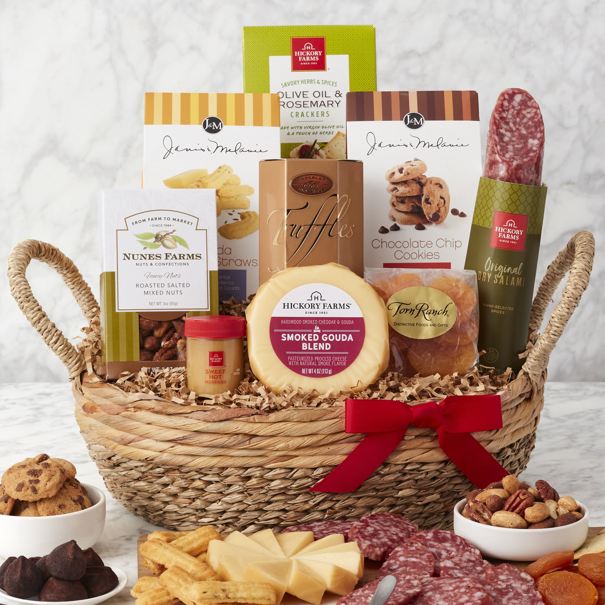 Hickory Farms Sweet & Savory Snacks Gift Basket, 9 pieces
