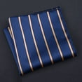 thumbnail image 3 of HLONK Pocket Square Vintage Pattern Breathable Men Striped Paisley Handkerchief for Wedding, 3 of 6