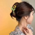 thumbnail image 1 of Juego de 2 pinzas para el cabello de girasol, clip de pico de pato de girasol a la moda para mujer y niña, accesorios para el cabello con foto de vacaciones en la playa para niñas ER, 1 of 5