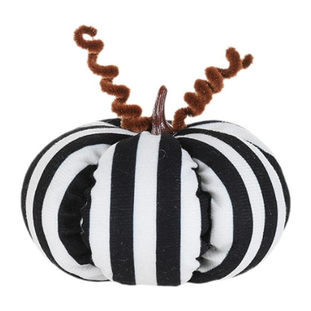 Adorno de calabaza de otoño, decoración de Acción de Gracias, decoración del hogar, estatuilla de calabaza Artificial para gabinete, escritorio, , negro un
