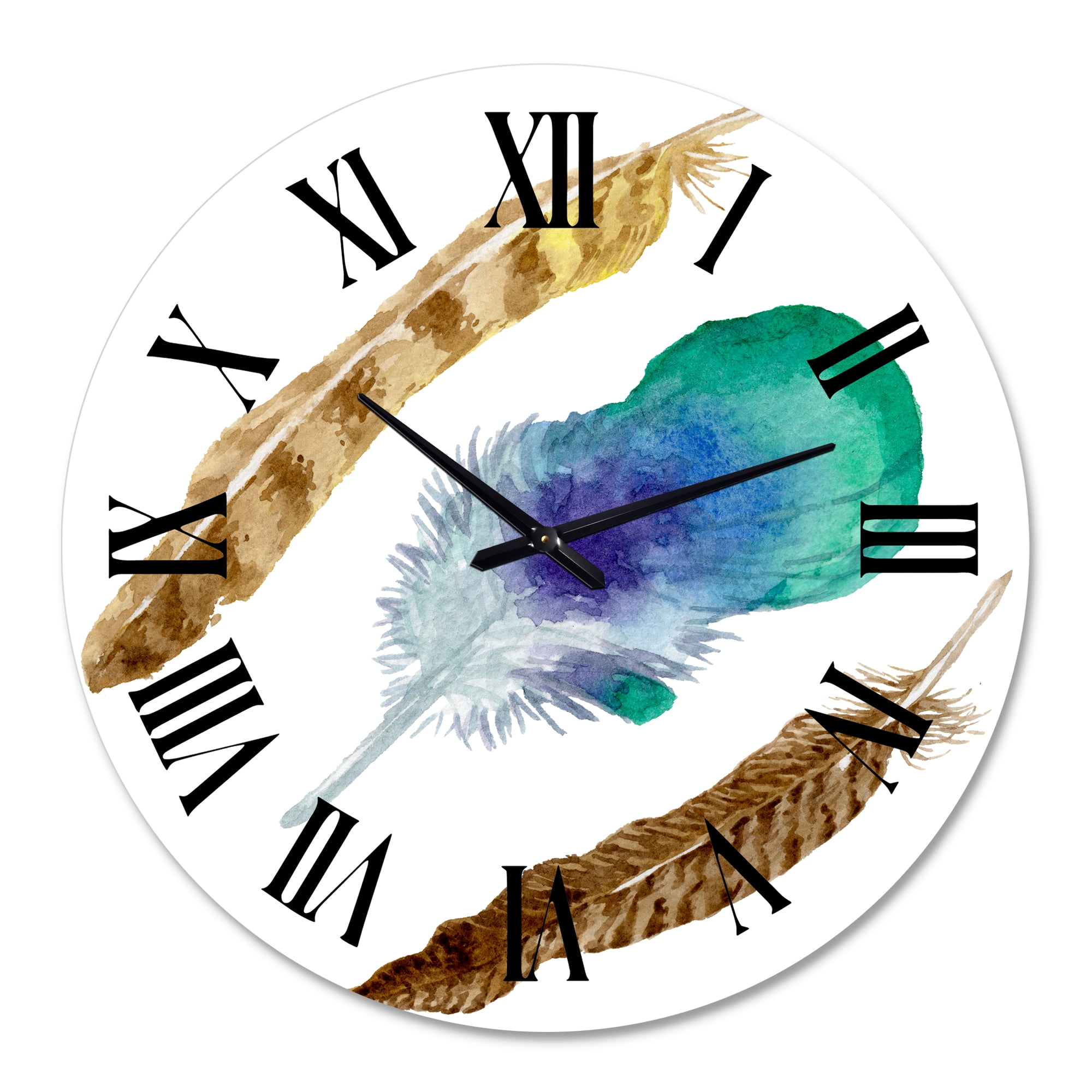 Designart 1 in Quartz Bohemian Wall Clock