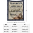 thumbnail image 5 of Gifts for Brother Throw Blanket 60"x 50", Brother Gifts from Sister, Birthday Gifts for Brother, Funny for Brother, Best Graduation Gift Ideas for Brother, 5 of 6