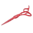 thumbnail image 2 of Yajisi 6 Inch Barber Hair Cutting Scissors, Red Stainless Steel Beard and Mustache Trimming Shears, Professional Styling Clipper for Home & Salon, Precision Edge (6" / 15.2 cm), 2 of 4