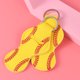 thumbnail image 5 of FELTECHELECTR 10 llaveros de neopreno con forma de bálsamo labial, llaveros creativos para colgar en bolsos (estilo béisbol amarillo), 5 of 7