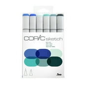 Copic Sketch Marker Set, 6-Colors, Sea & Sky