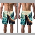 thumbnail image 3 of luoweisi Men's Beach Shorts Quick Dry Swim Trunks with Mesh Lining Sea Lion S, 3 of 5