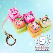 Clickeez Series 3 5-Pack, 5 Collectible Character Keyboard Keys Click and Clack, Create Your Own Keychain, Ages 6+