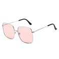 thumbnail image 1 of Square metal sunglasses silver pink glass silver, 1 of 2