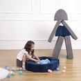 thumbnail image 7 of STAHMFOVER Modular Play Couch Solid Soft Fabric Foldable Couch with 10-Piece Set, Grey/Blue, 7 of 7