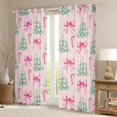 thumbnail image 2 of Homewish Kawaii Bow Curtains Pack of 2 (42x84 Each),Cartoon Christmas Tree Curtains Blackout,Ppink Green Bedroom Curtains For Girl Teens,Super Cozy Room Decor, 2 of 6
