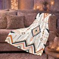 thumbnail image 6 of Modern Southwestern Geometric Diamond Pattern Bold Tribal Art, Dramatic Artistic Scene, Warm Flannel Blanket for Home Library and Reading Nook, Art Lovers Housewarming Gift, Artistic Home Decor, 6 of 9