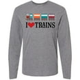 thumbnail image 3 of Inktastic I Love Trains Long Sleeve T-Shirt, 3 of 5