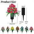 thumbnail image 3 of Clearance Artificial flowers under $50,Artificial Cemetery Flowers， Outdoor Decorations Roses，Accompanied By Long Nail Vases。Lasting And Non Colors, 3 of 9