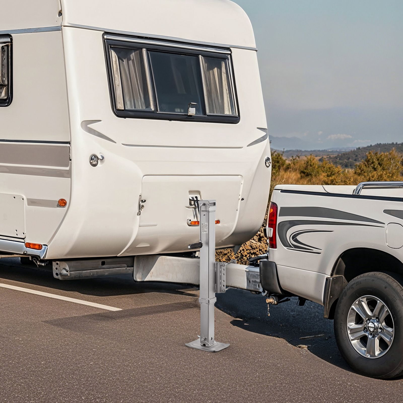 8000 lbs Heavy  Swivel Bolt-On Trailer Jack, 28.5" Lift Stand with Handle for RV Horse Utility Yacht Trailer
