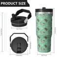 thumbnail image 4 of Christmas 30oz Handheld Travel Tumbler with Handle – Double Wall Stainless Steel Insulated Cup, Flip Straw Lid, Leak-Proof & BPA-Free for Hot and Cold Drinks – Durable Coffee & Juice Mug Black, 4 of 7