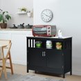thumbnail image 2 of Giantex Buffet Bar Cabinet w/Storage, Five-Position Adjustable Shelf, Wine Cabinet Sideboard for Kitchen, Dining Room or Living Room, Black, 2 of 6