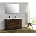 thumbnail image 3 of Eviva Smile 48" Rosewood Freestanding Modern Double Sink Bathroom Vanity w/ White Integrated Top, 3 of 3