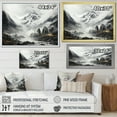 thumbnail image 4 of Designart "Swiss Mountains Landscape Veiled in Fog I" Landscapes Framed Wall Art Decor - Country White Mountains Hallway Framed Wall Art Decor, 4 of 6