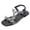 Black, variant on YgkuHd Women's Casual Bohemian Flat Sandals Toe-Post Style Sparkling Rhinestone Details Transparent PVC Upper Khaki,8.5