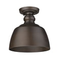 thumbnail image 2 of Wry Lighting Holmes 1-light Flush Mount in Rubbed Bronze, 2 of 6