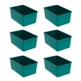 thumbnail image 2 of (6 pack) Pen+Gear Plastic Small Cubby Bin, Desktop Organizer, Emerald Green, 6-Pack, 2 of 8
