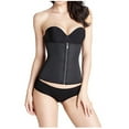thumbnail image 6 of Dazajoo Corset Tops for Women Front Zipper Casual Workout Waist Training Underwear Shaping 2025 Womens Lightweight Tummy Control Bustiers,Black,L, 6 of 6