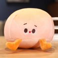 thumbnail image 3 of Muñeco de peluche pequeño de 10cm con bollo al vapor para niña, muñeco de peluche de dibujos animados, bola redonda, pan de queso, peluche, llavero colgante, 1 unidad, 3 of 5