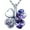 Purple, variant on Wrapables® Gold Plated Crystal Four Leaf Clover Pendant Necklace, 18 inches, Rose Red