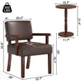 thumbnail image 4 of FAGAGA Mid Century Modern Accent Chair, Upholstered Oversized Chair, Ergonomics Armchair for Living Room, Reading Room, Reception Room, Bedroom, Dorm | Leather Cherry, 4 of 6