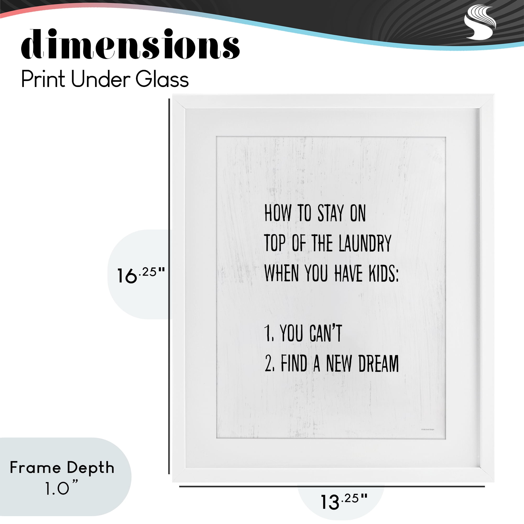 Stupell Industries Parent's Laundry Humor White Framed Print Under Glass, design by Lady Louise Designs