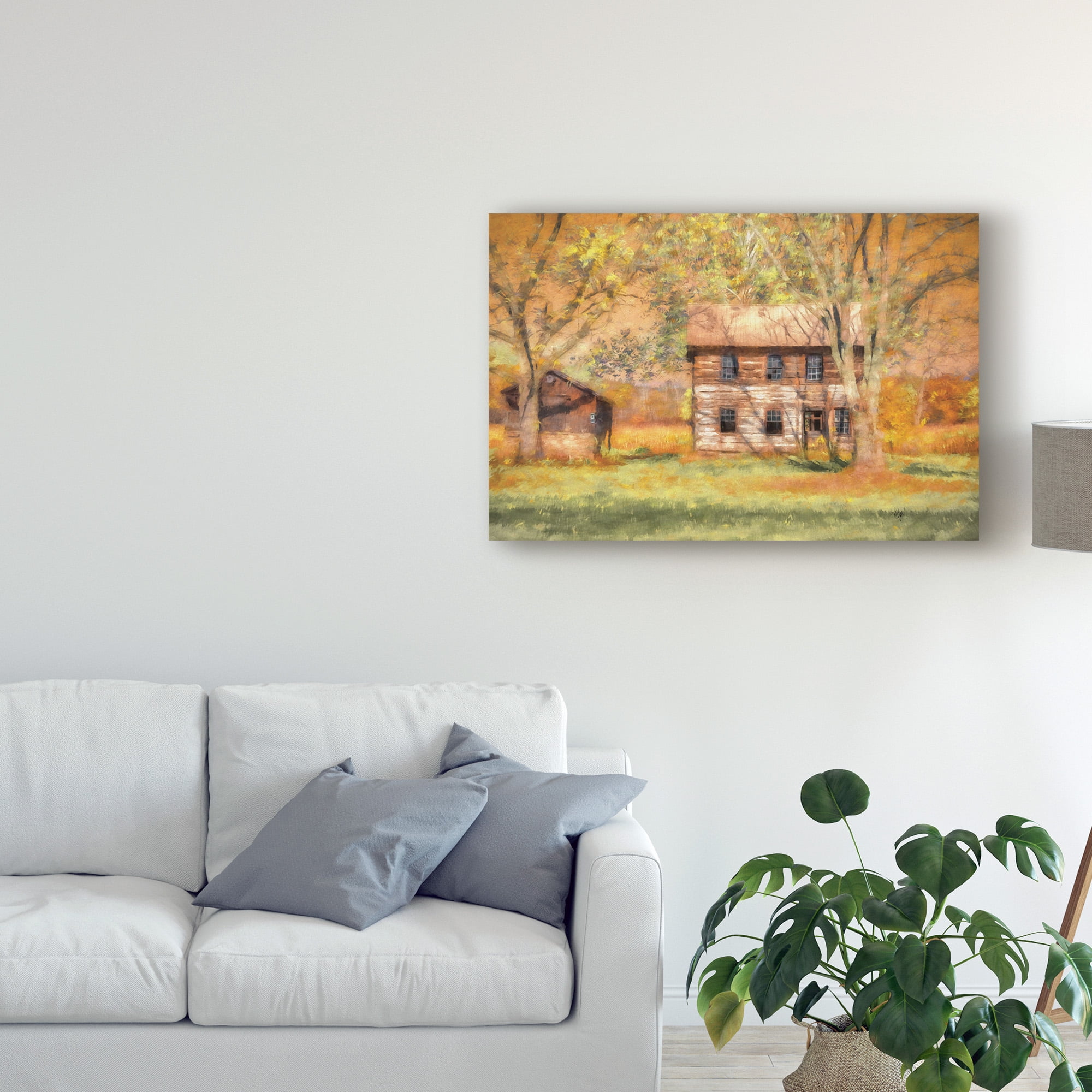 Trademark Fine Art 'Abandoned Farm in Autumn' Canvas Art by Lois Bryan